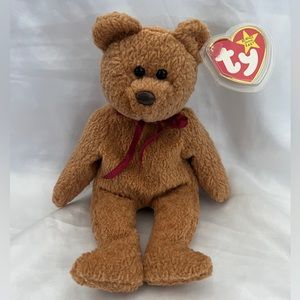 Curly Bear - Beanie Baby with Original Tags
